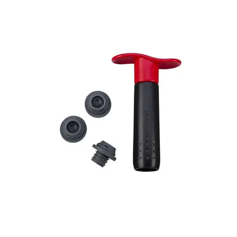 LC Wine Pump w/ 3 Stoppers - Cerise