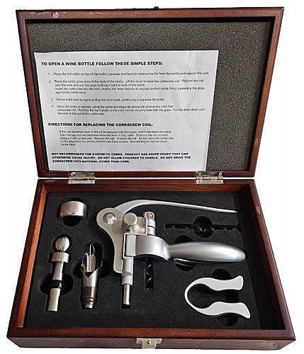 Connoisseur Corkscrew Deluxe Wood Box set