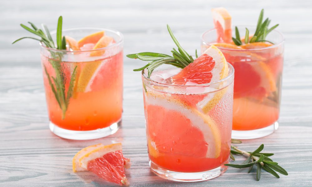 guava cocktail with rosemary