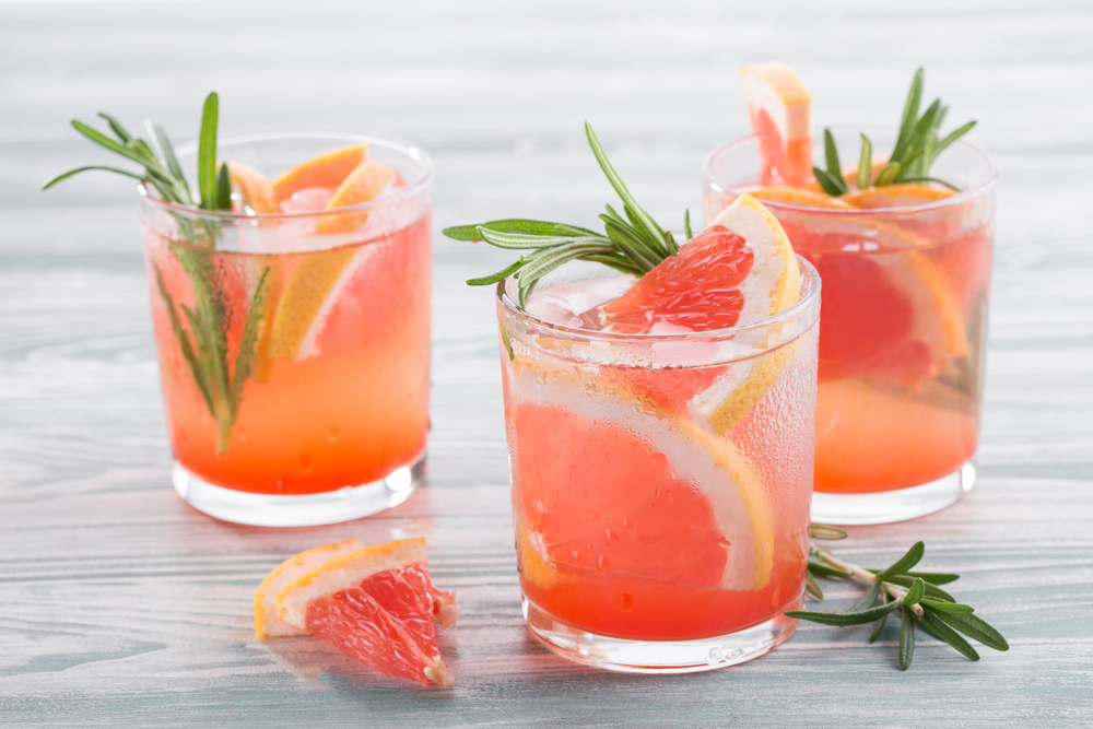 guava cocktail with rosemary