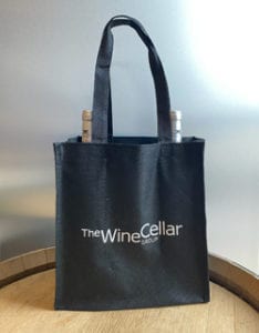 reusable wine tote bag from the wine cellar group 