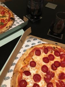 Pepperoni Pizza and Red Wine