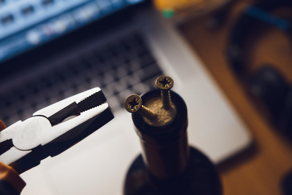 Opening a Wine Bottle With a Screw