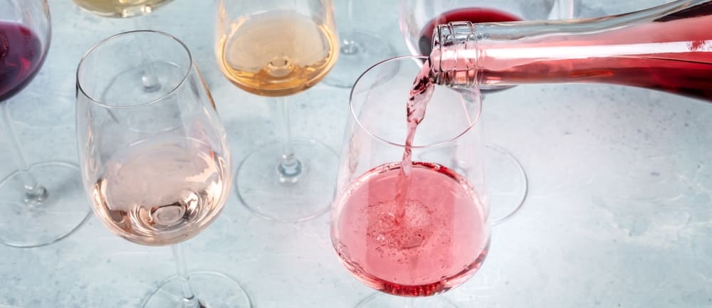 different types of rosé wine